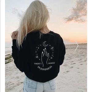 Black Cosmic Crewneck Cozy Sweater